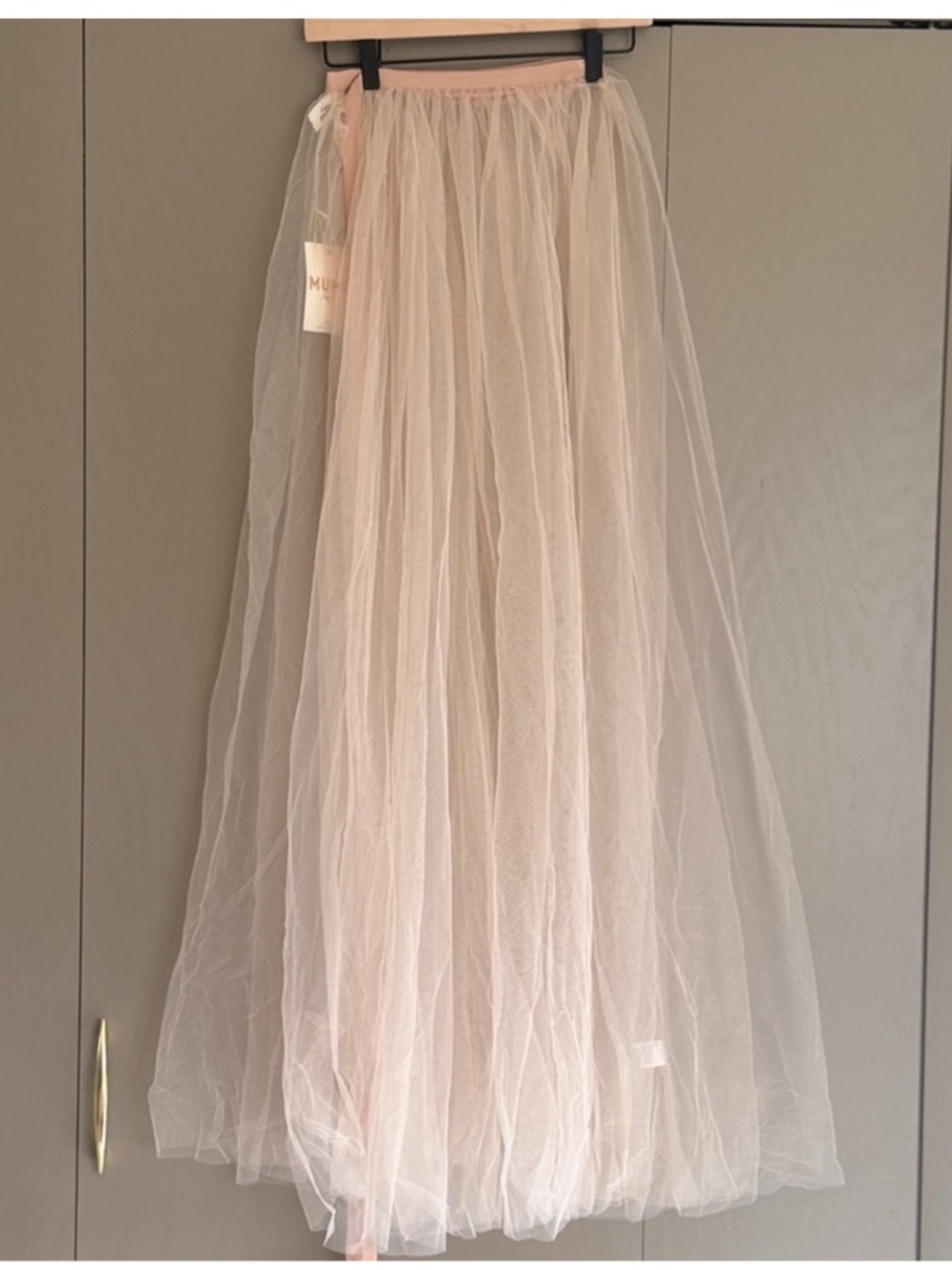 Show Me Your MuMu Blush Pink Tulle Maxi Skirt - Picture 2 of 4